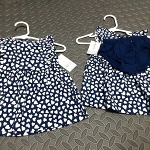 NWT Two Carters navy dresses for twins
